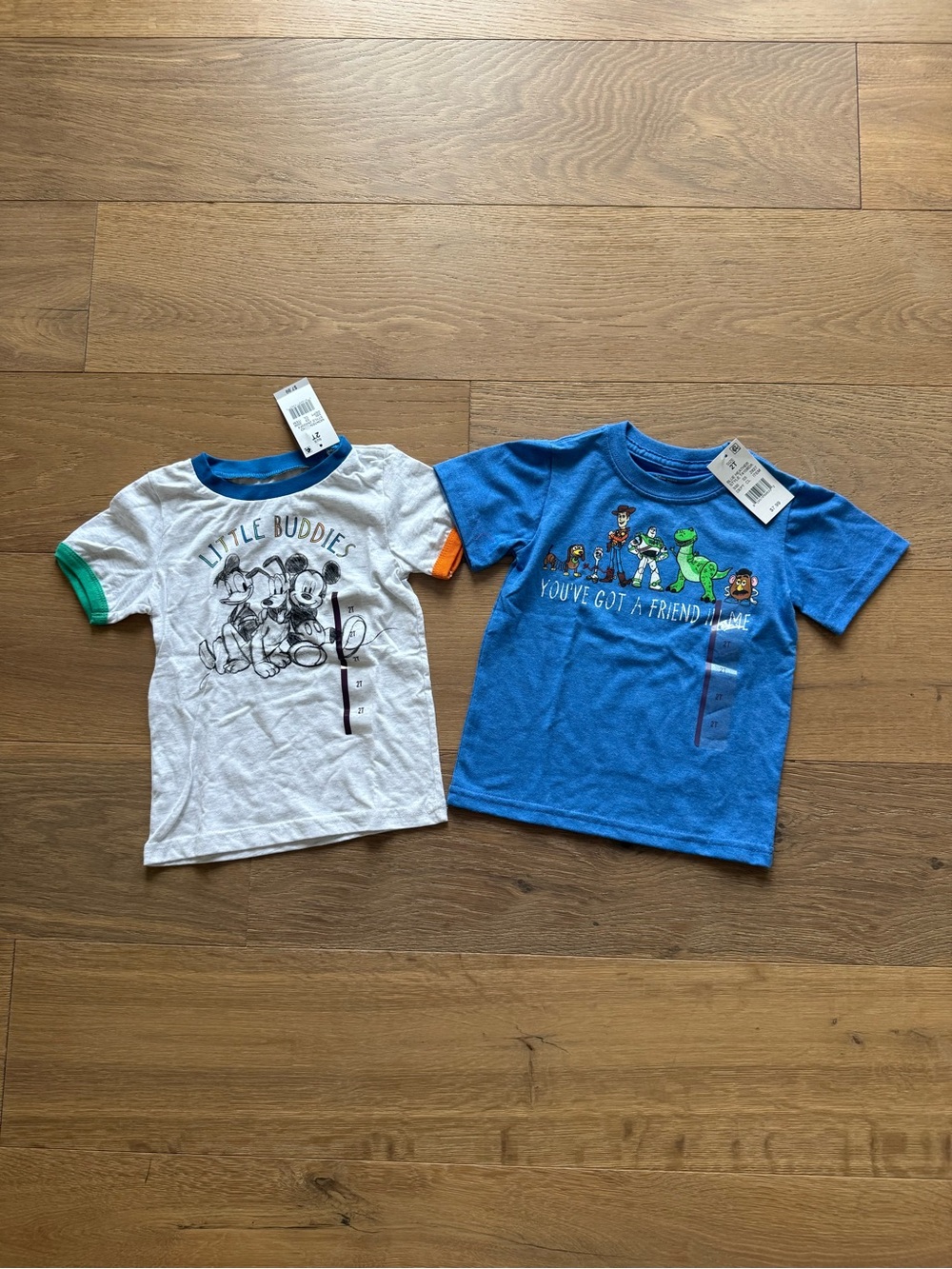Set of Disney Tees - 2T - NEW WITH TAGS